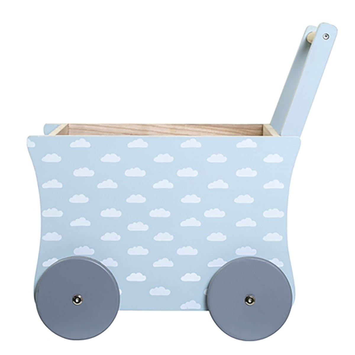 Bloomingville Jungen-Lauflernwagen blau aus Paulownia Holz